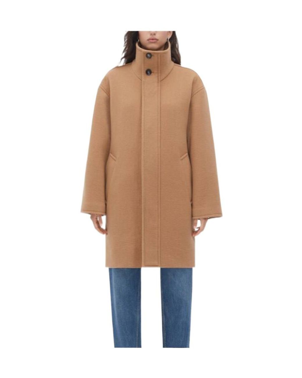 Bottega Veneta Natural Double-Sided Cashmere Coat