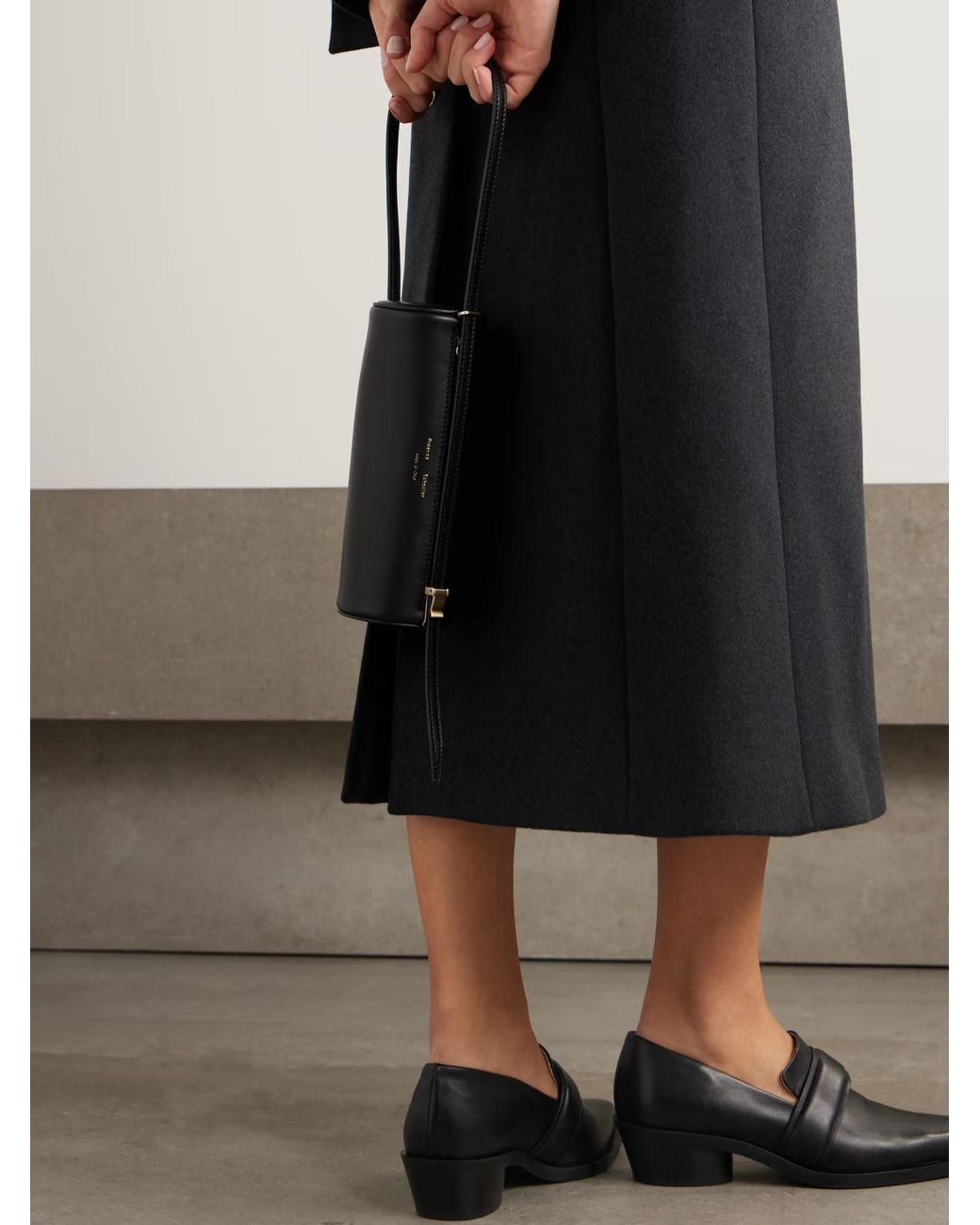 Proenza Schouler Black Silo Leather Shoulder Bag