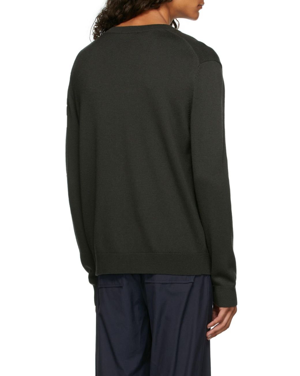 KENZO Black Logo Embroidered Knitted Jumper for men