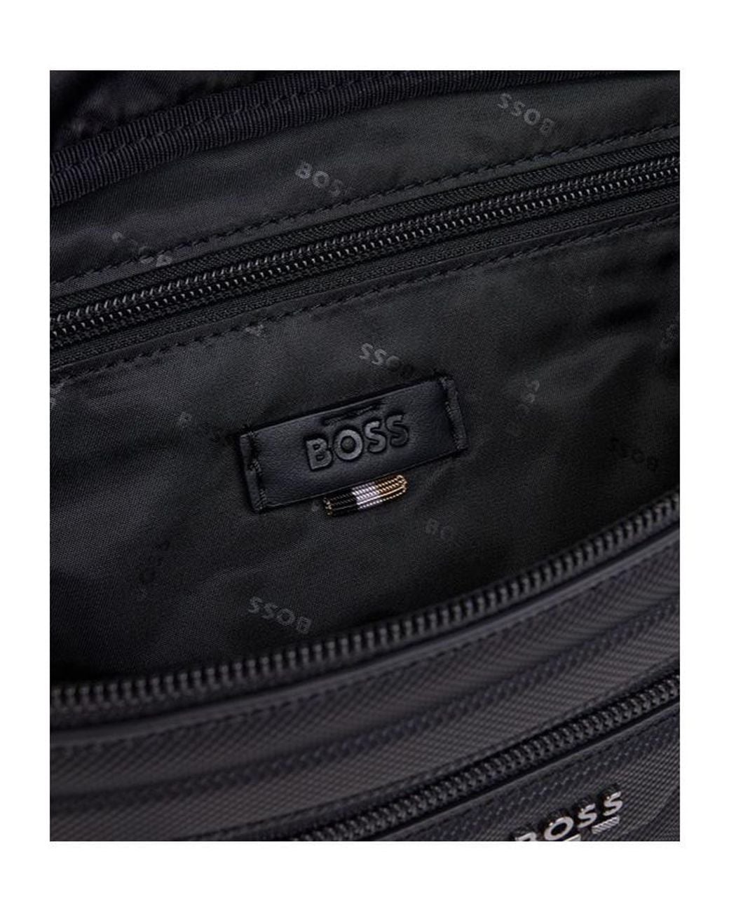 Boss Black Zip Belt Bag for men