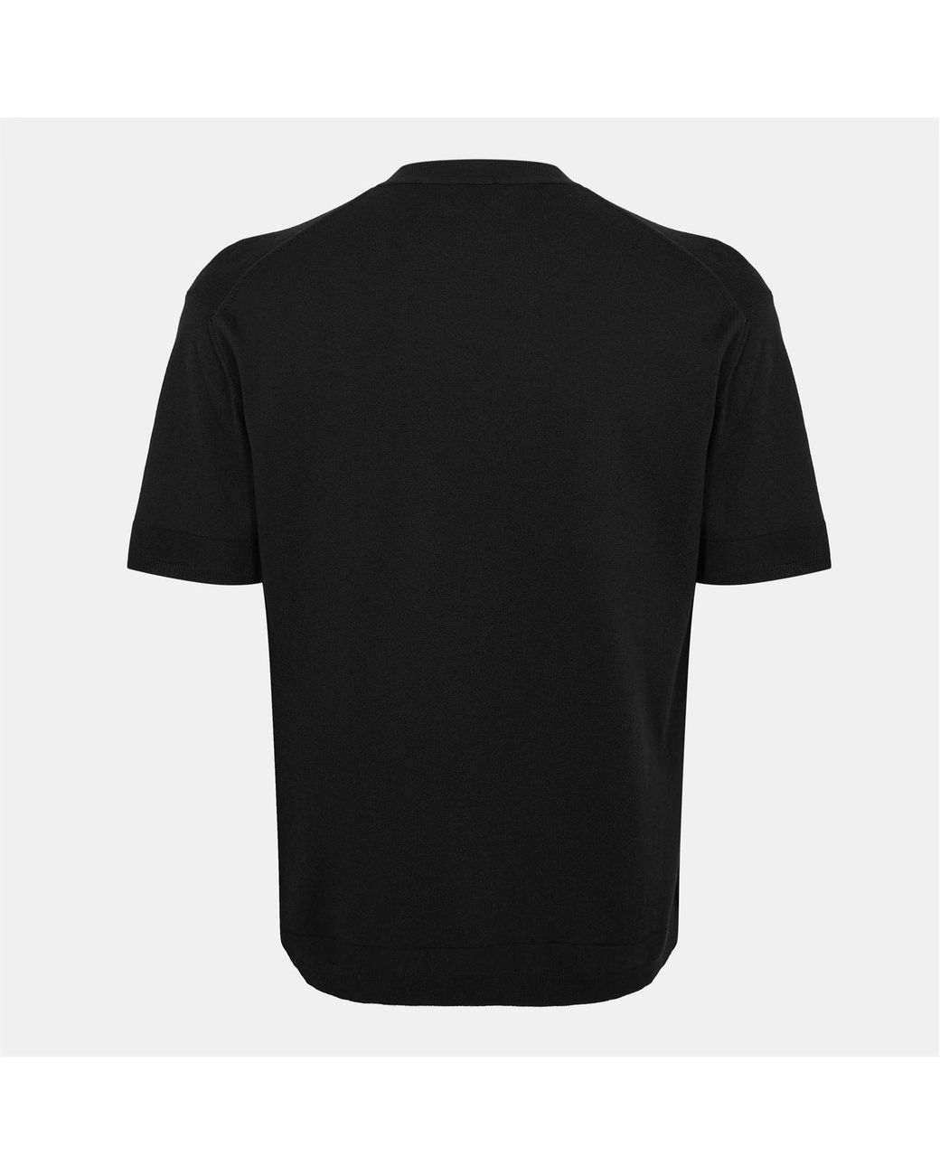 Moncler Black Knit T-Shirt for men