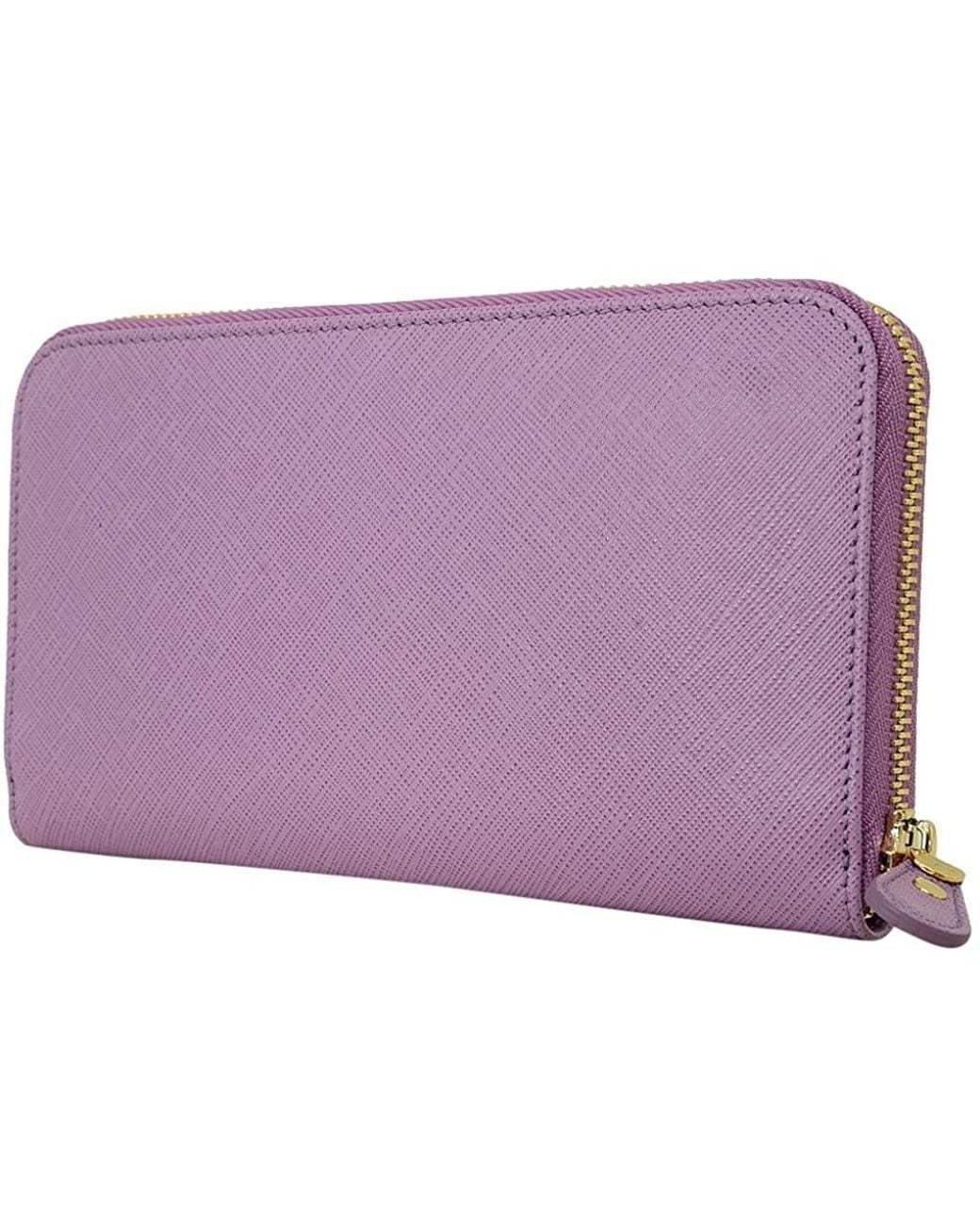 Ferragamo Purple Logo Details Wallet