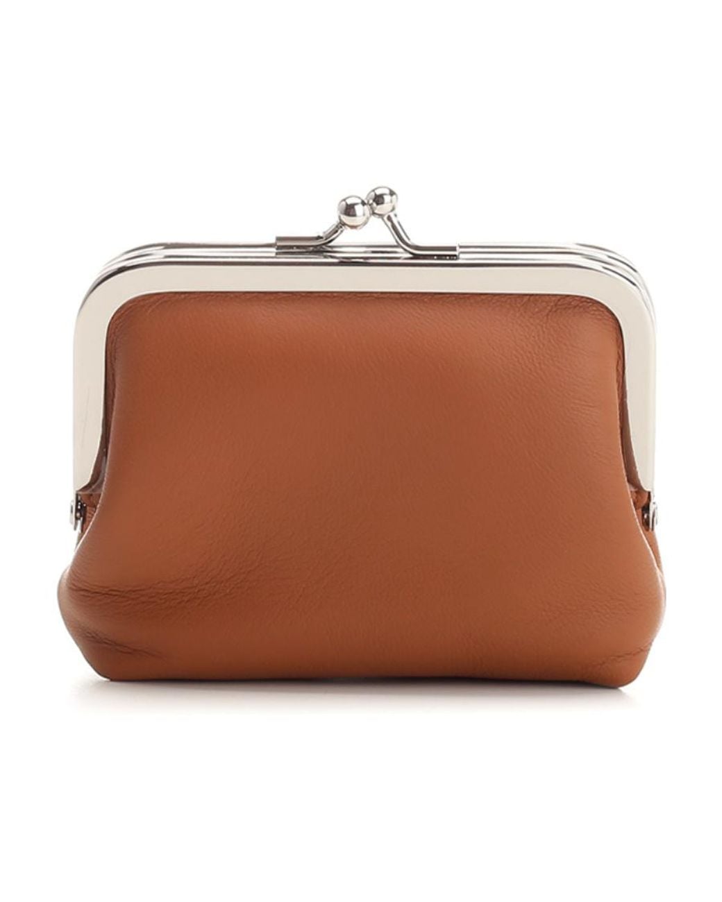 Vivienne Westwood Brown Orb-Plaque Leather Coin Purse