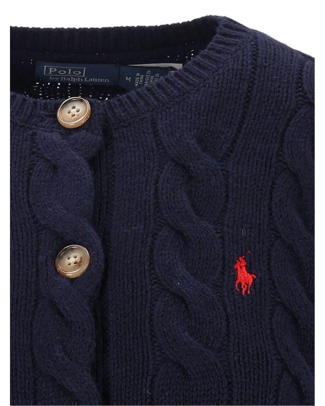 Polo Ralph Lauren Blue Cable-Knit Cardigan