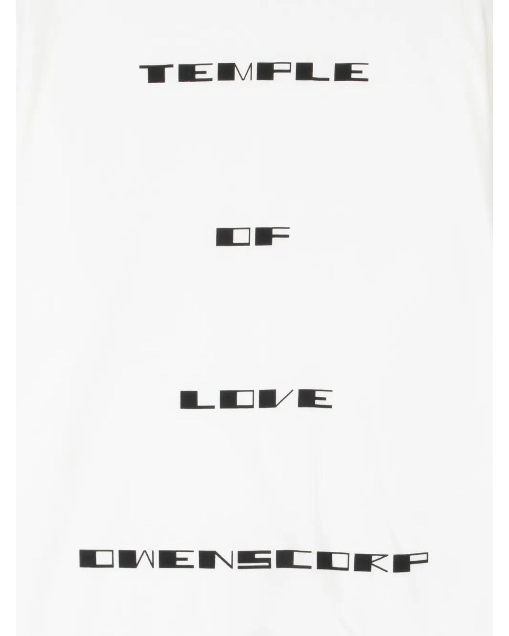 Rick Owens White Short-Sleeve Print T-Shirt for men