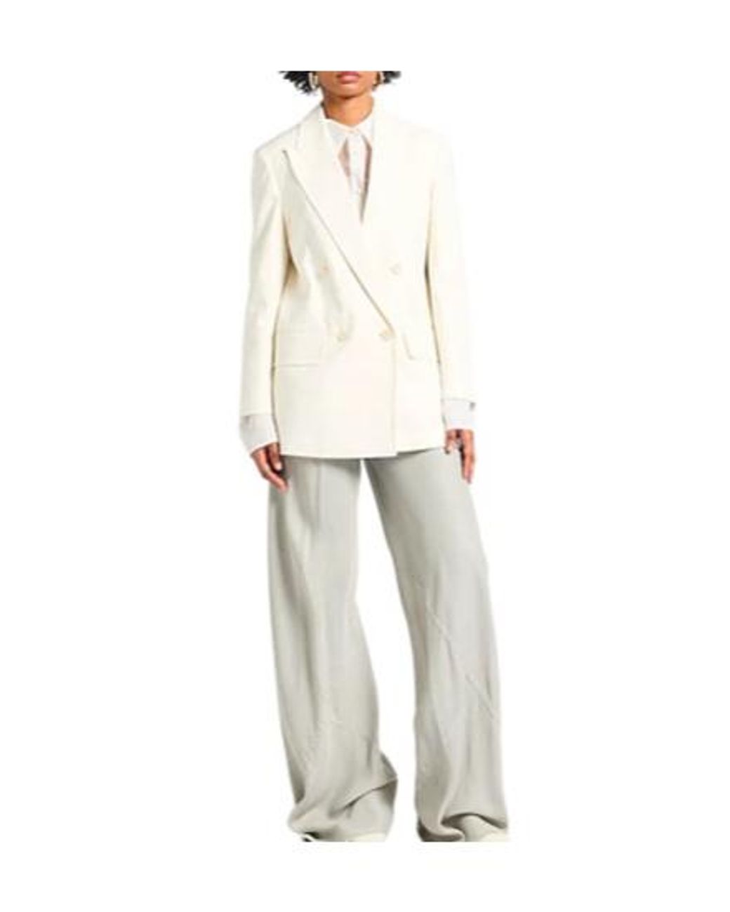 Max Mara White Doublebreasted Blazer