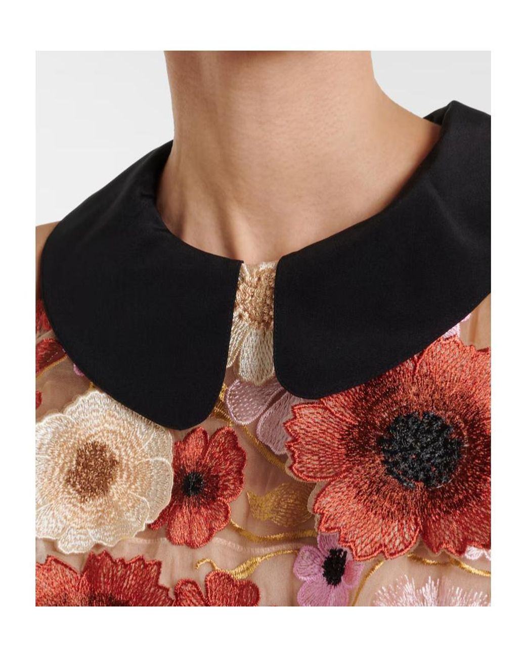 Dorothee Schumacher Multicolor Blooming Meadow Silk-Trimmed Top
