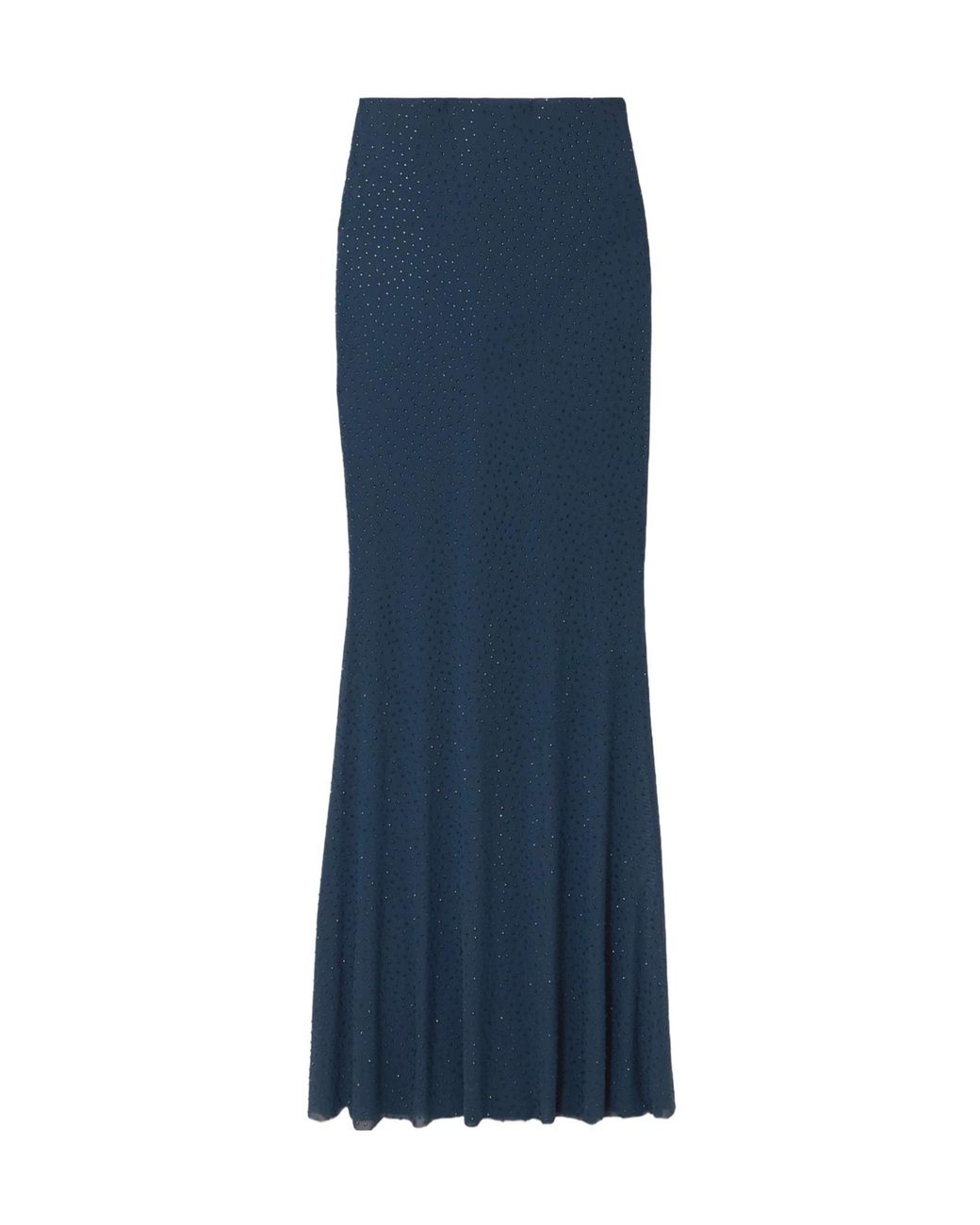 Rebecca Vallance Blue Stretch-Tulle Maxi Skirt
