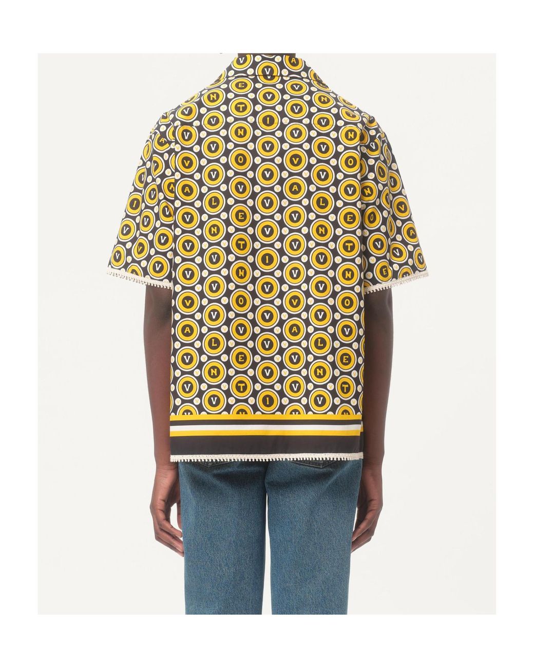 Valentino Metallic Bulles Royales Short-Sleeved Shirt for men