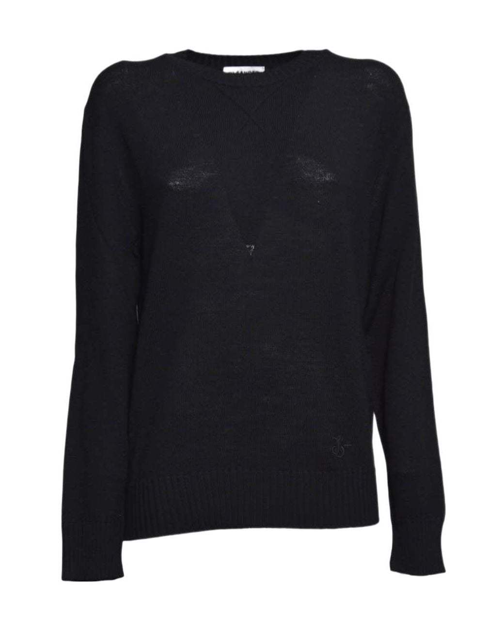 Jil Sander Black Long Sleeve Crewneck Jumper