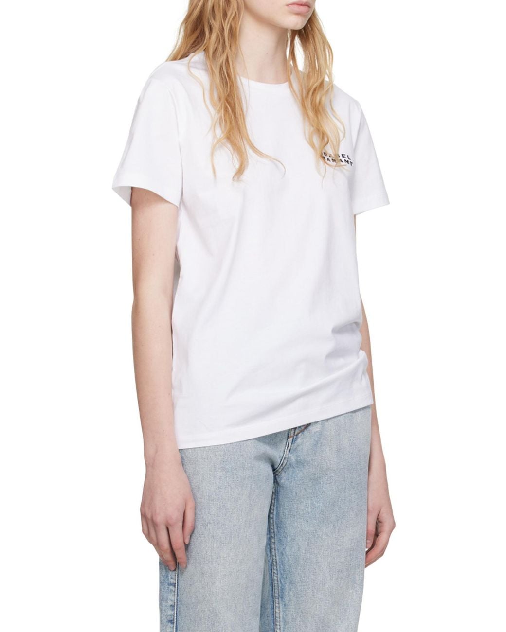 Isabel Marant White Vidal Logo Printed T-Shirt