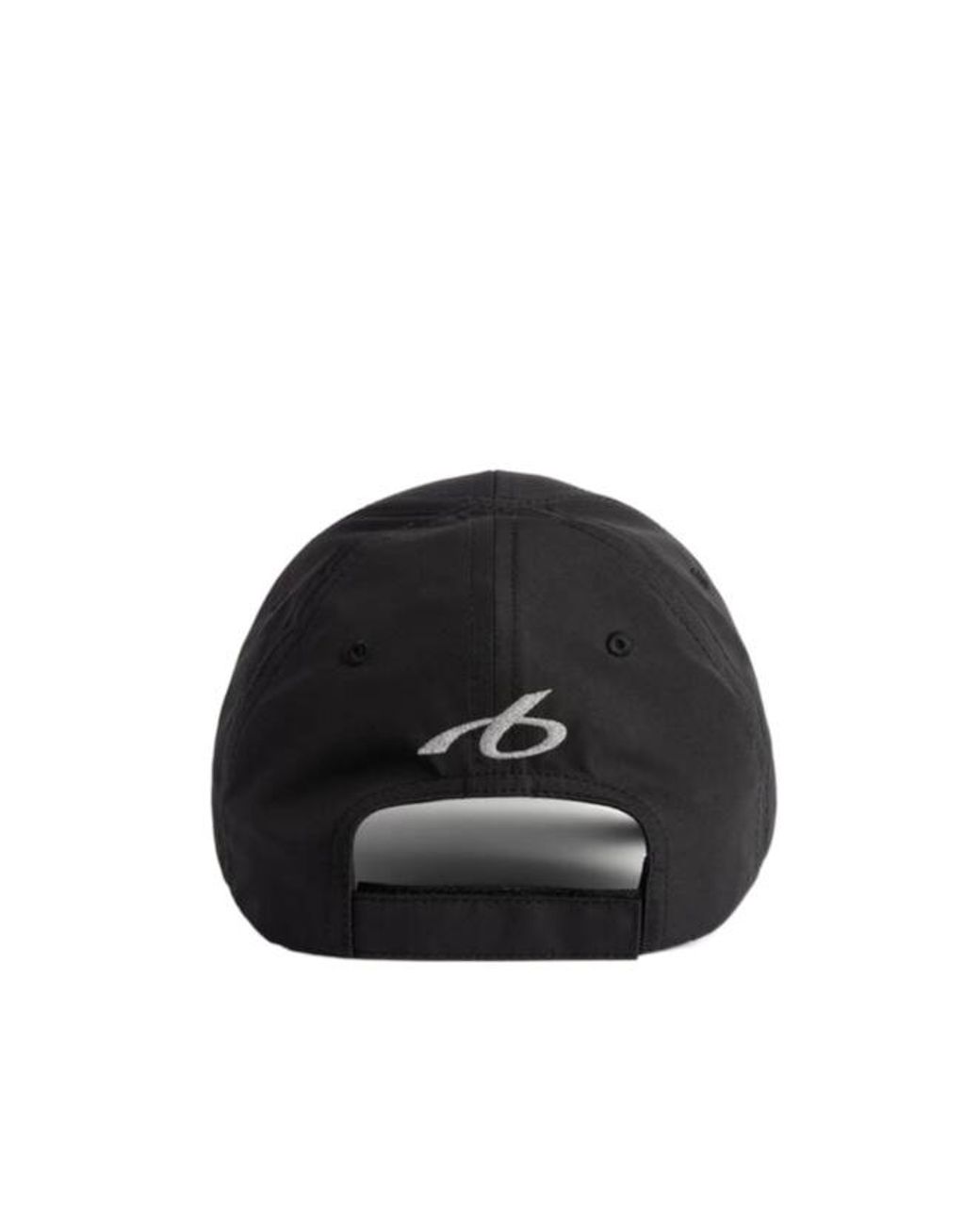 Balenciaga Black Logo Embroidered Baseball Cap for men