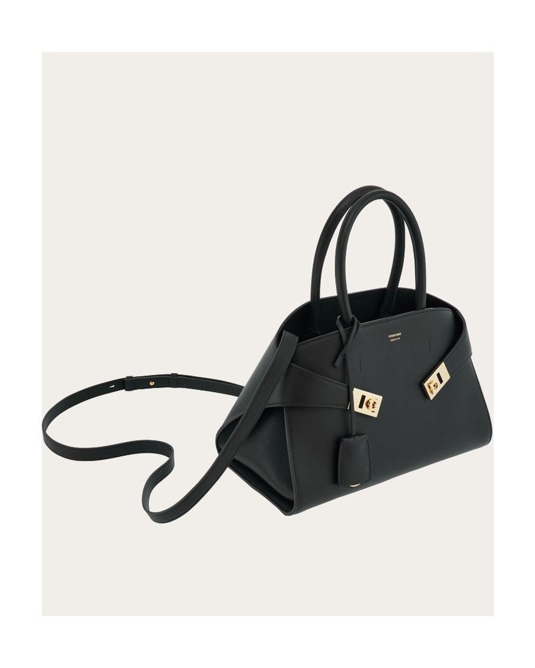 Ferragamo Black Ferragamo Hug Logo Printed Tote Bag
