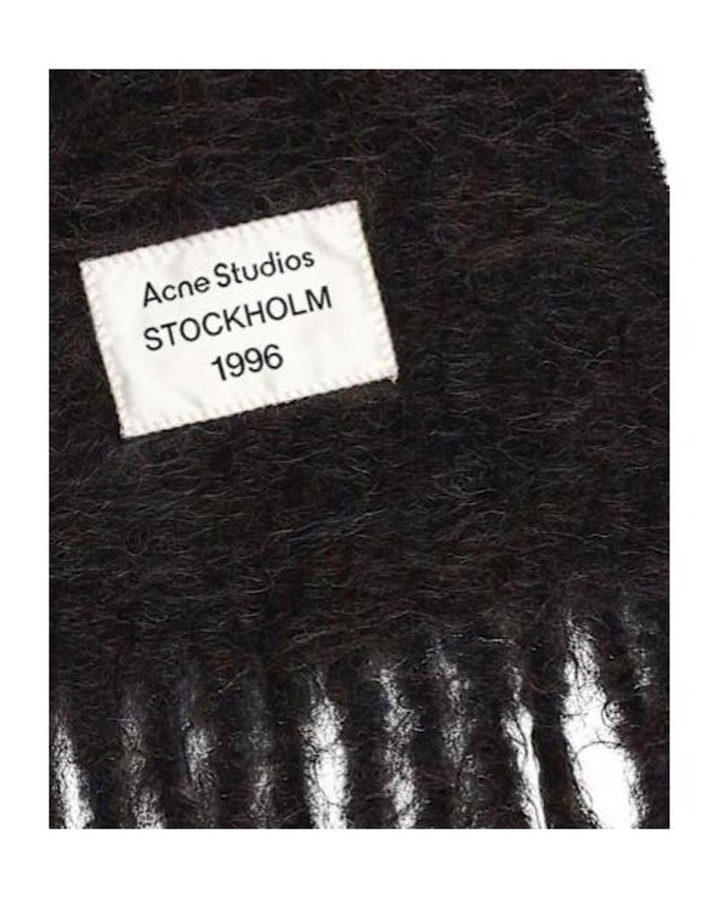Acne Black Voxy Mohair Blend Scarf