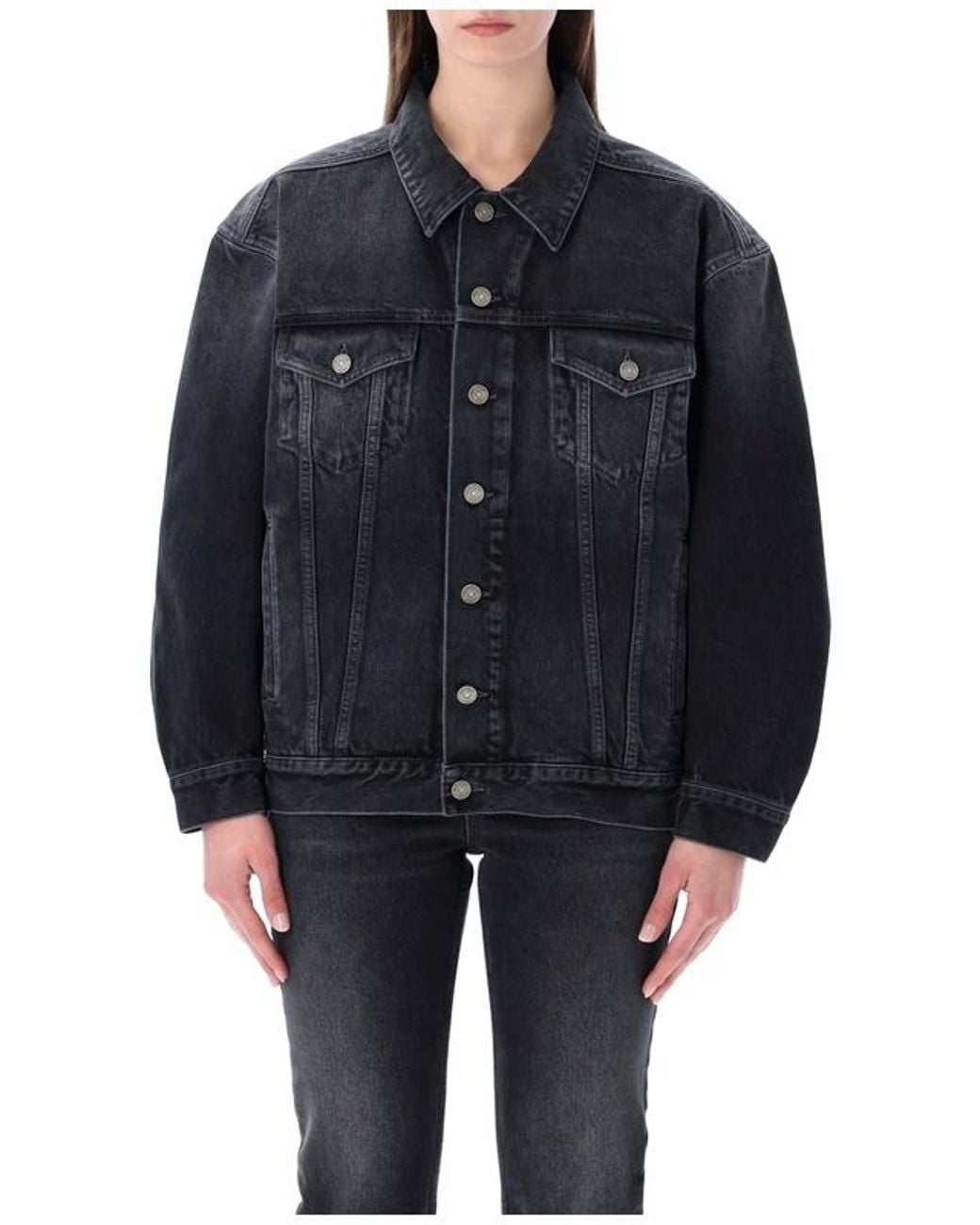 Saint Laurent Black Oversized Jean Jacket