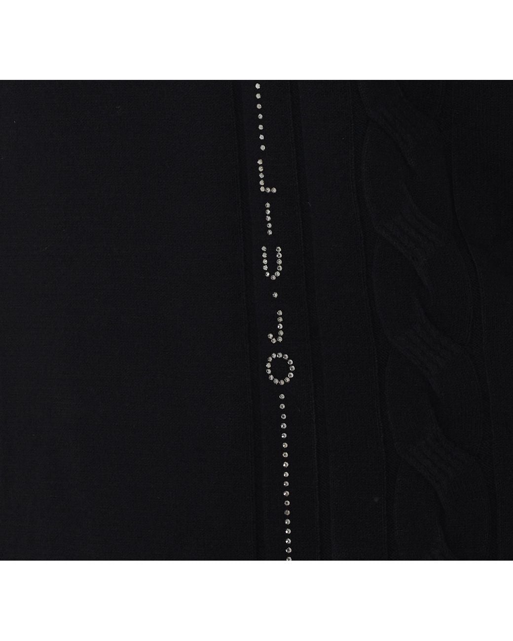 Liu Jo Black Cut-Out High Neck Knitted Sweater