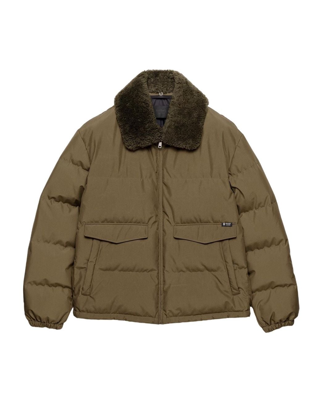 Prada Green Long-Sleeved Down Jacket for men