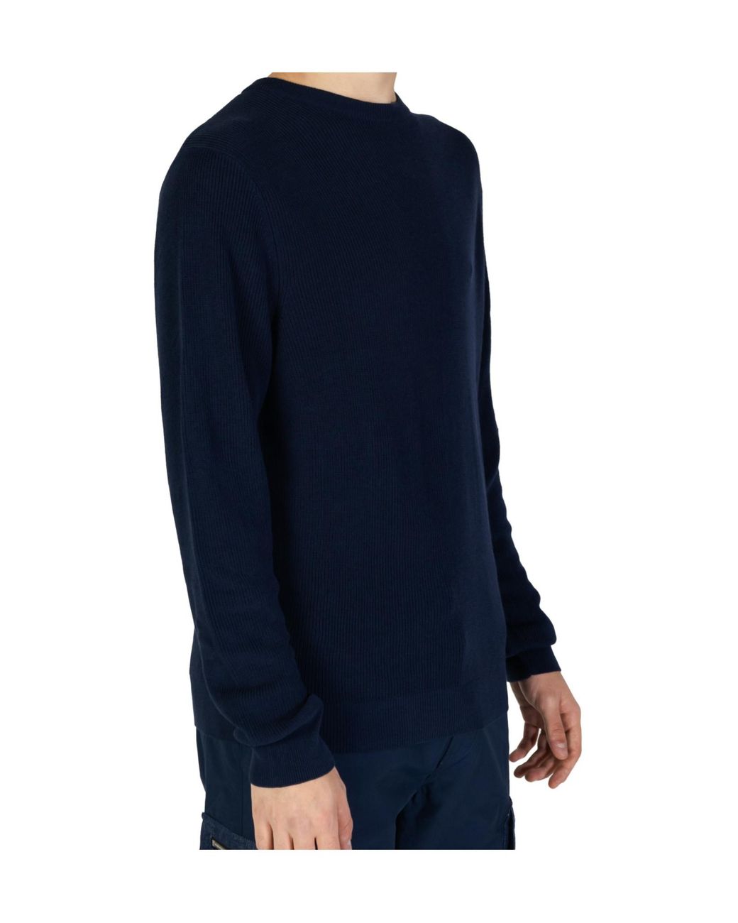 Antony Morato Blue Ribbed Zip-Pocket Jumper for men