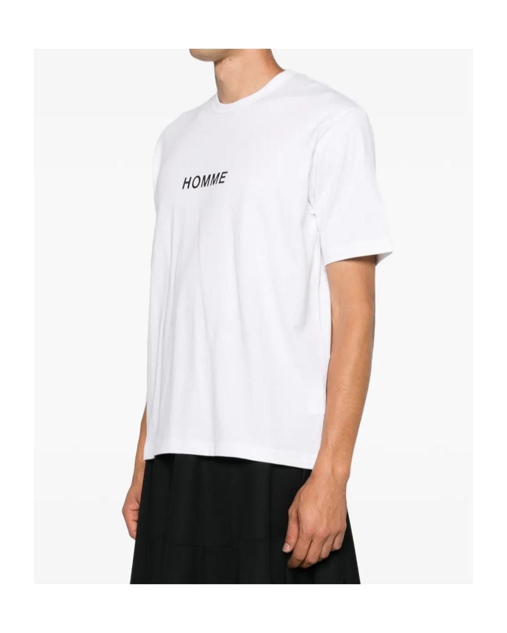 Comme des Garçons White Homme Logo-Print T-Shirt for men