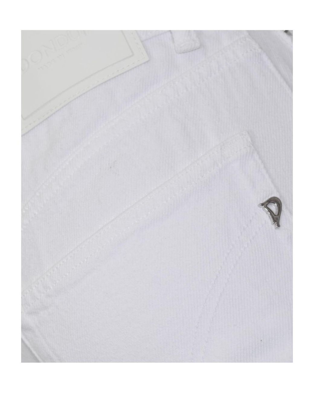 Dondup White Wide-Leg Jeans
