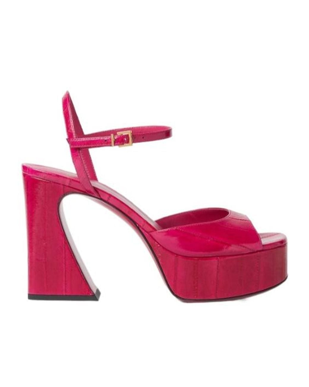 Fendi Pink Arco Platform Block-Heel Sandals
