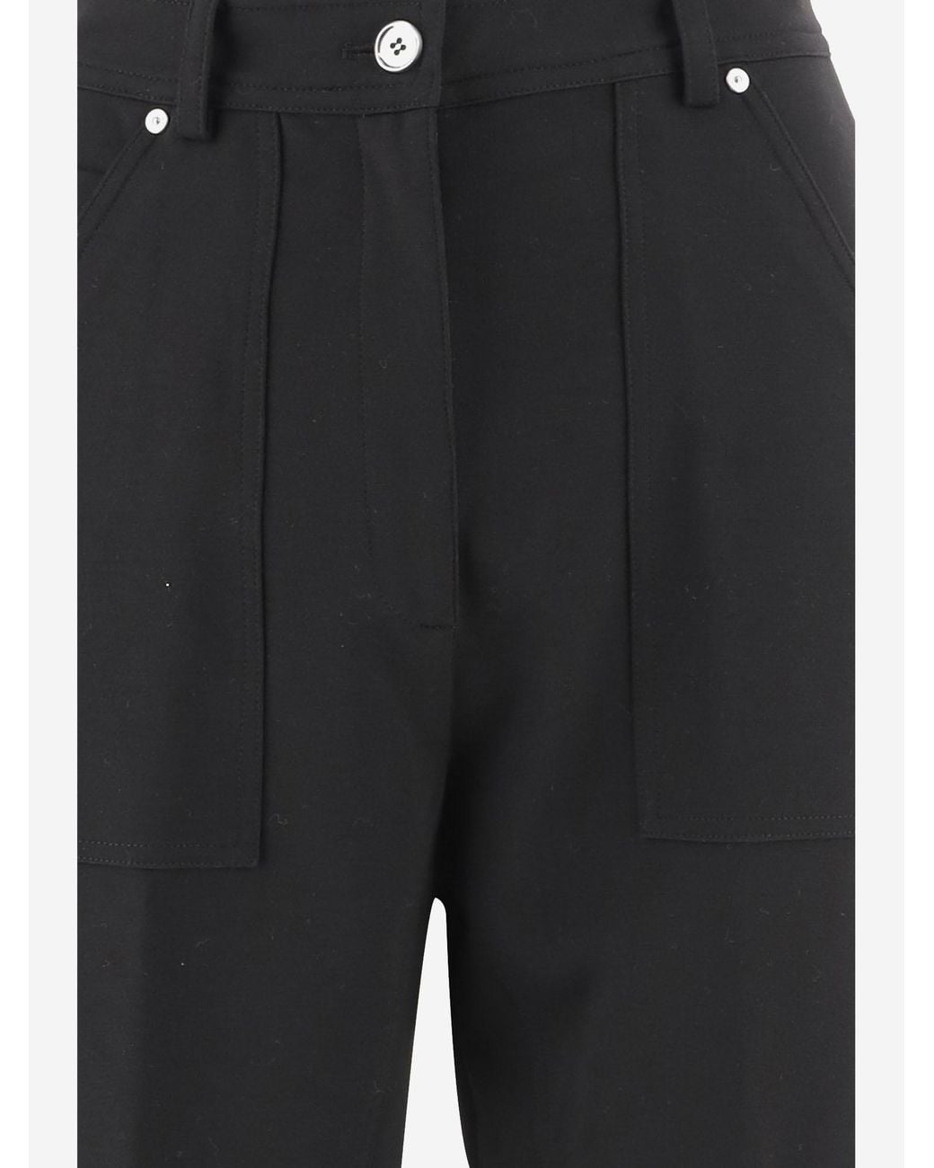 Pinko Black Regular Fit Straight Leg Pants