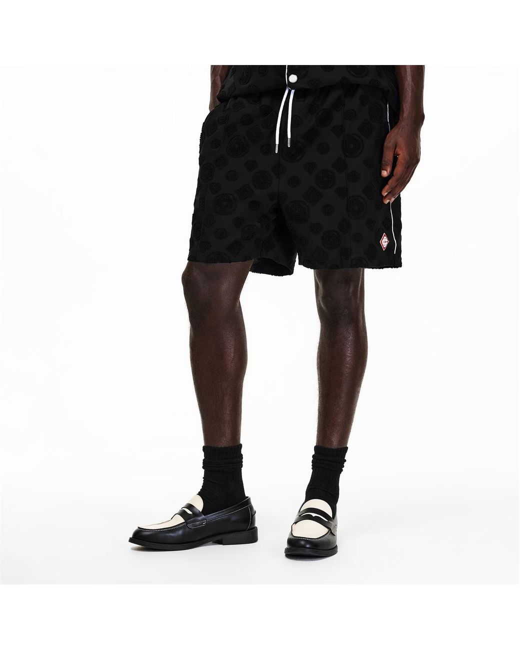Casablanca Black Logo Track Shorts for men