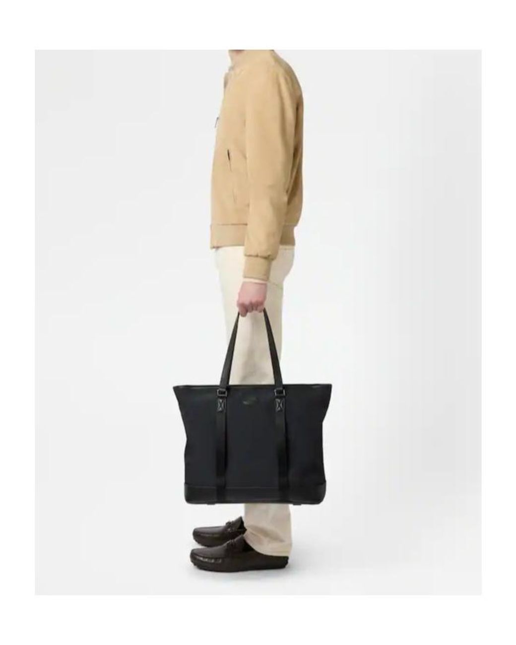 Tod's Black Logo Trim Tote Bag for men