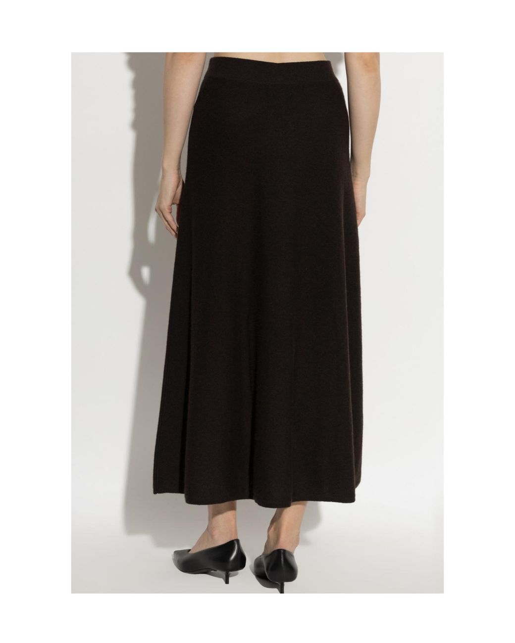 Lisa Yang Black Torie Knitted Midi Skirt