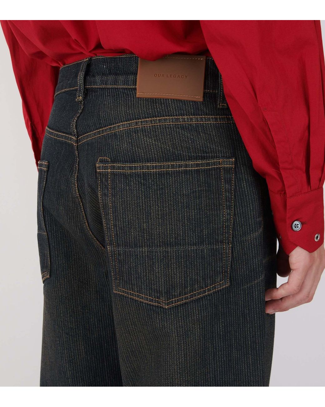 Our Legacy Gray Third Cut Wide-Leg Jeans for men