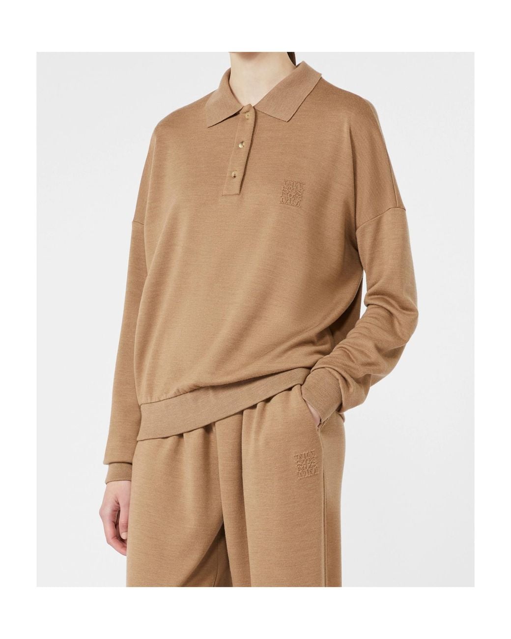 Max Mara Natural Wool Fleece Jersey Sweater