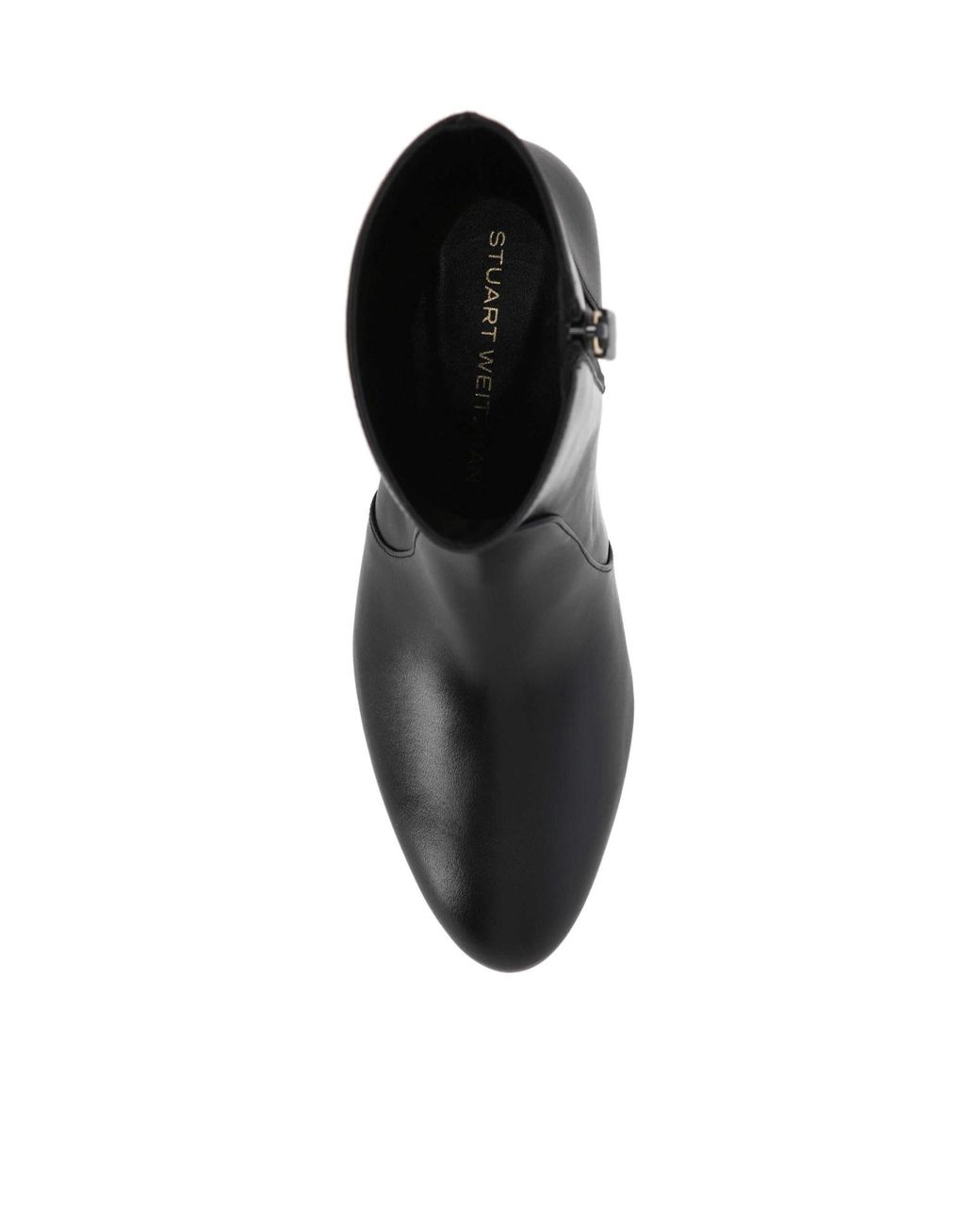 Stuart Weitzman Black Round Toe Ankle Boots