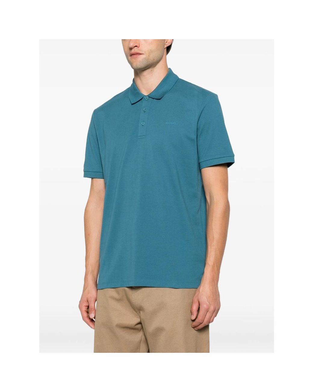 Boss Blue Short-Sleeved Polo Shirt for men