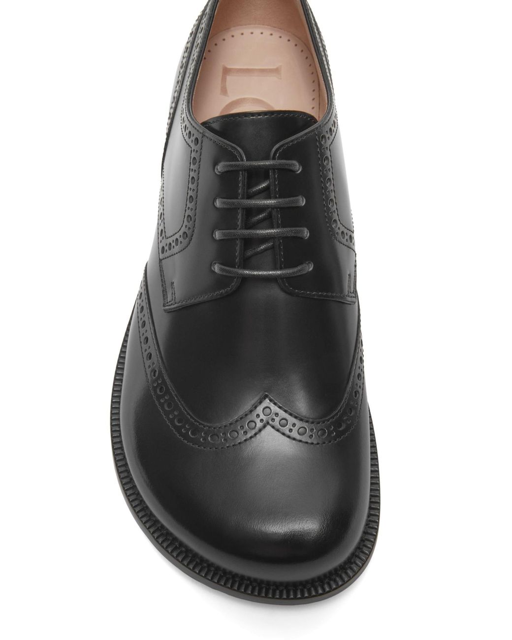 Loewe Black Campo Brogue Derby Shoes for men