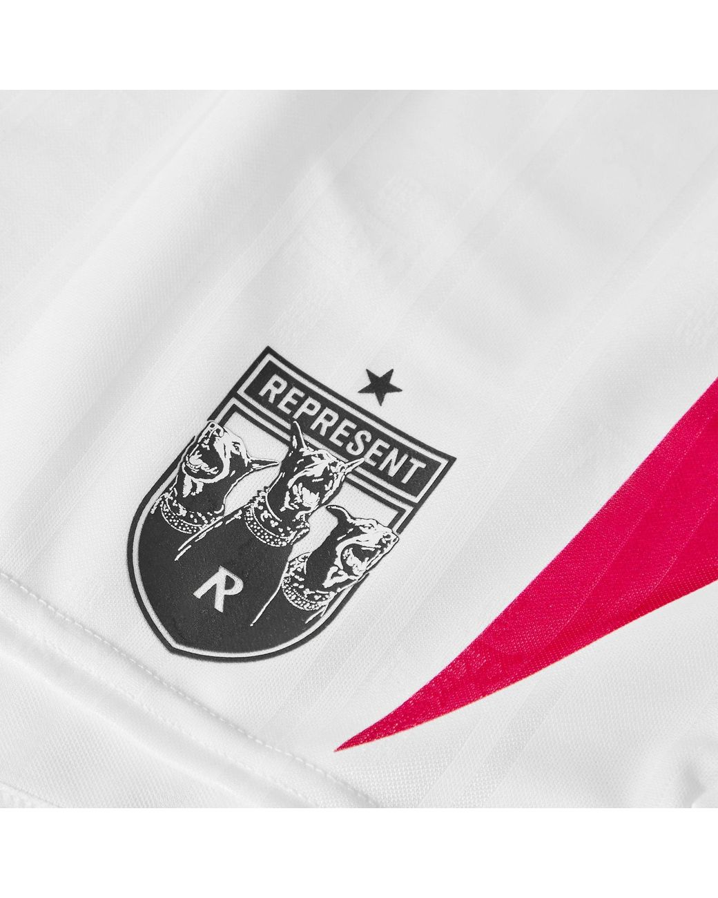 Represent White Spike Football Shorts for men
