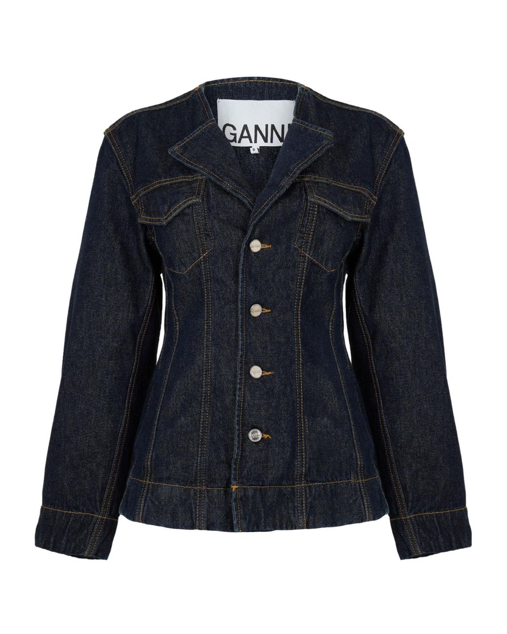 Ganni Blue Denim Blazer
