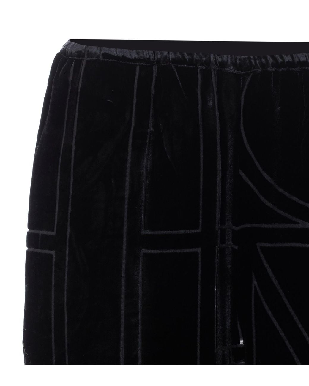 Totême Black Totême Monogram Devoré Pj Bottoms