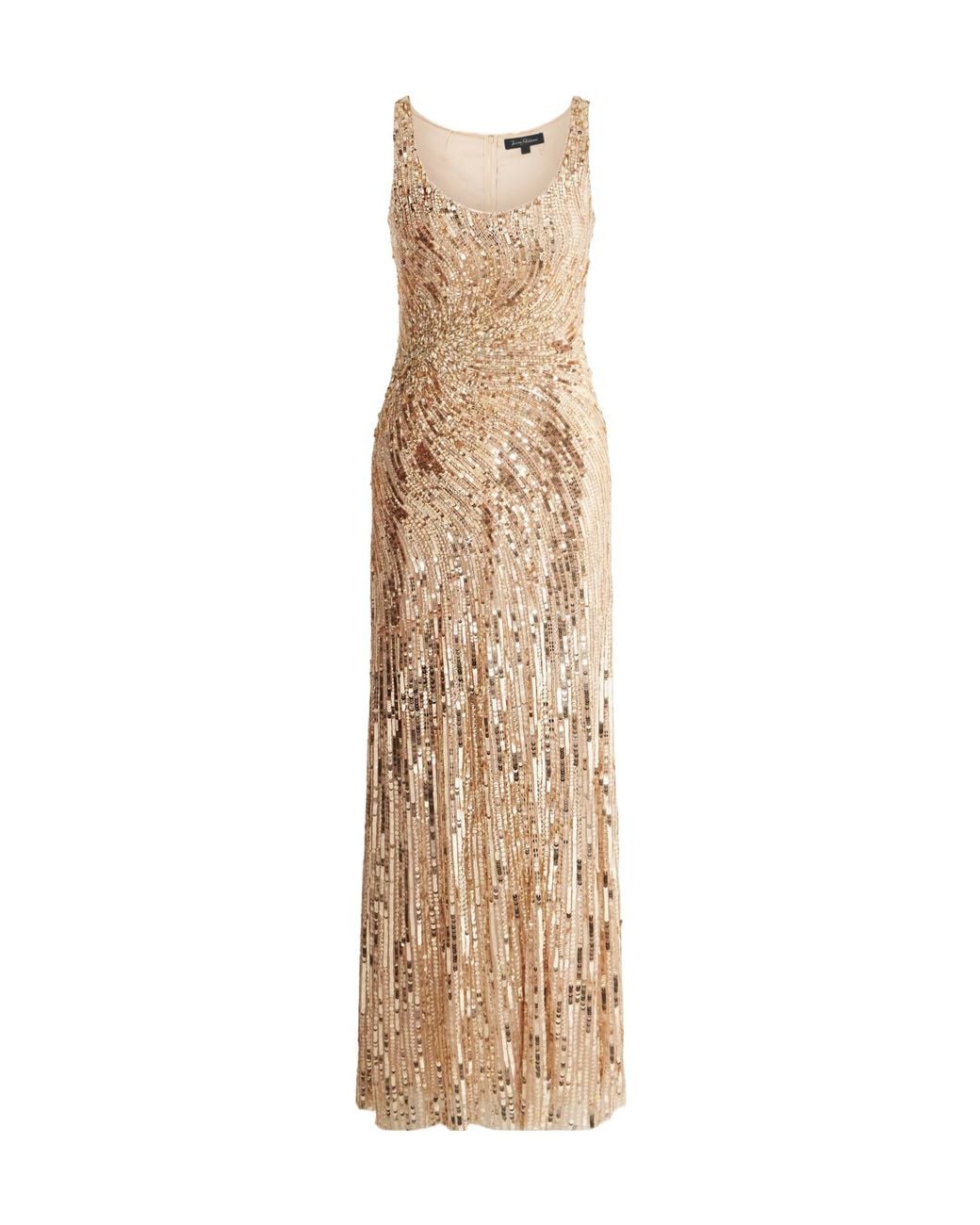 Jenny Packham Natural Sequin Sunflower Dress