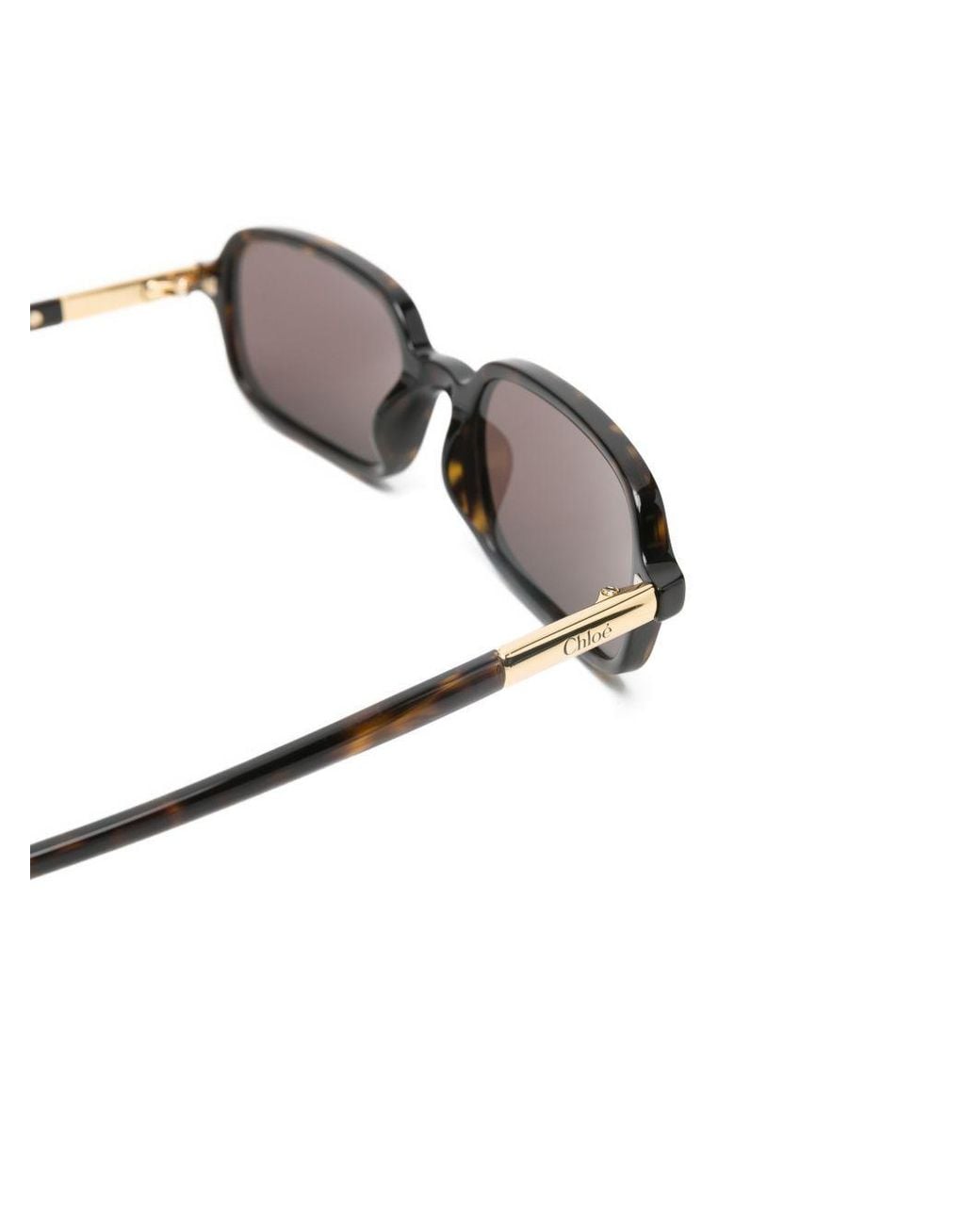 Chloé White Chloé Eyewear Rectangular Sunglasses