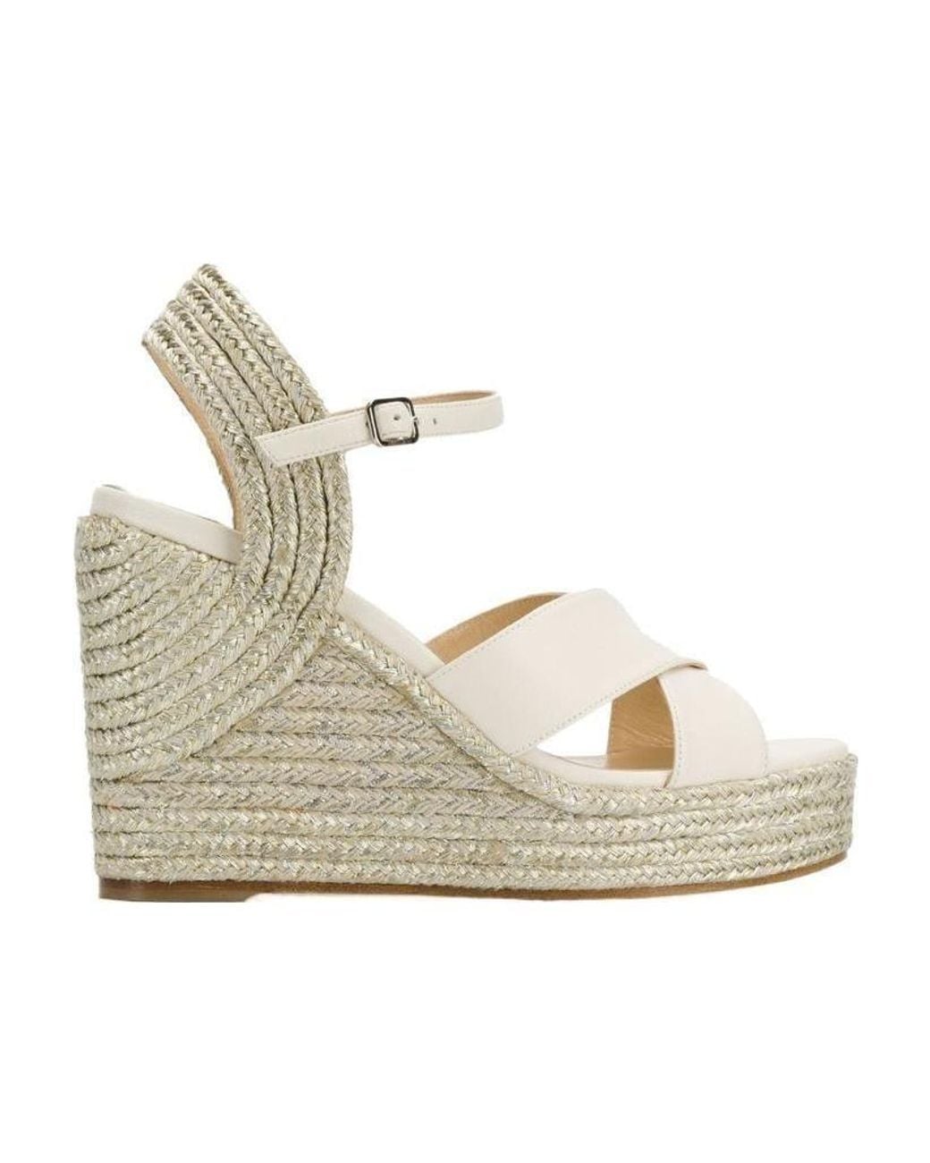 Jimmy Choo Metallic Dellena 100 Wedge Sandals