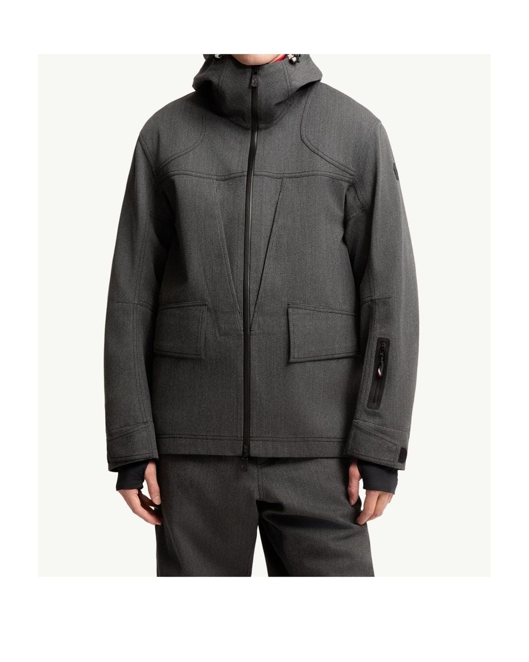Moncler Gray Ardiden Hooded Wool Ski Jacket for men