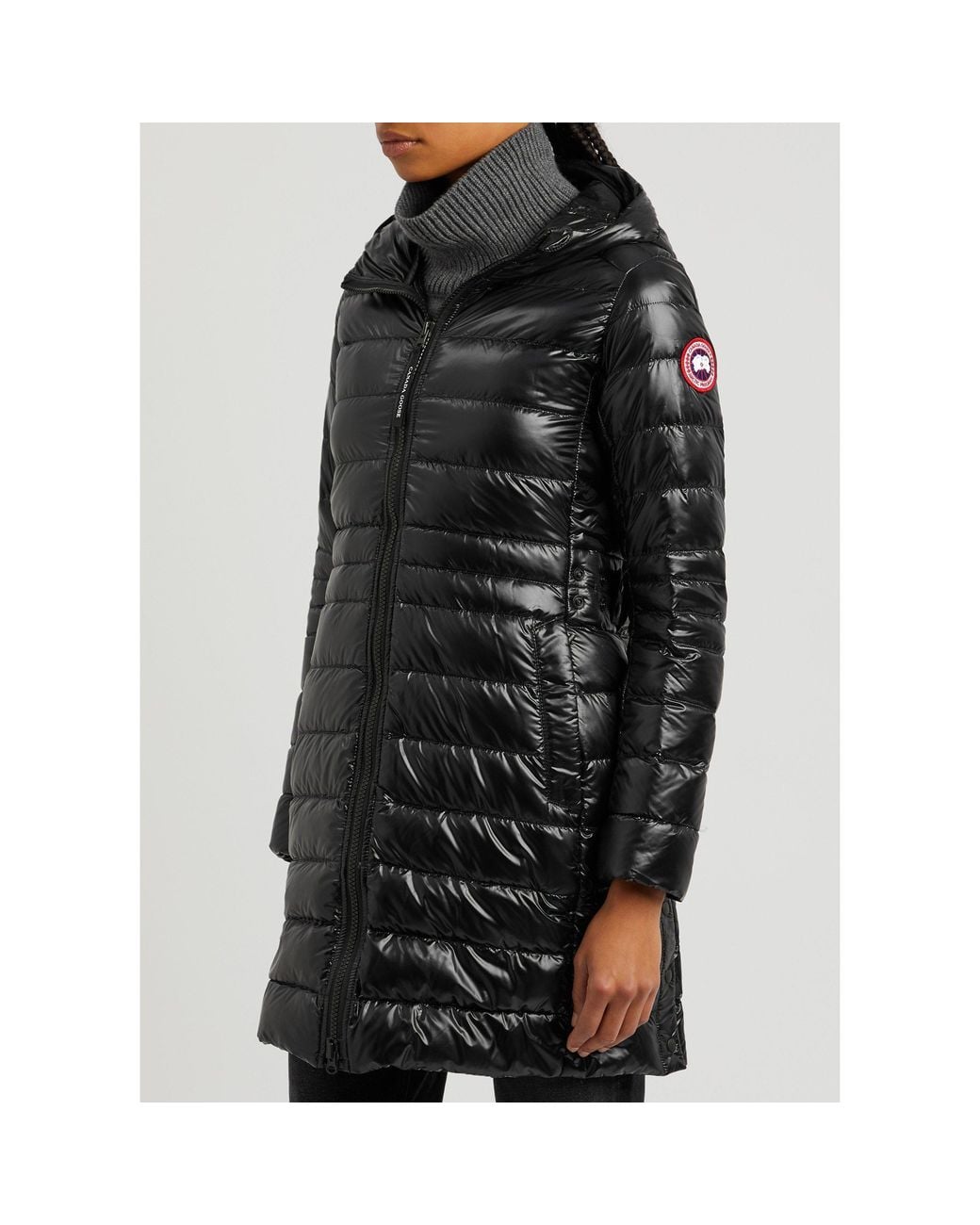 Canada Goose Black Minimalist Long Hooded Down Jacket