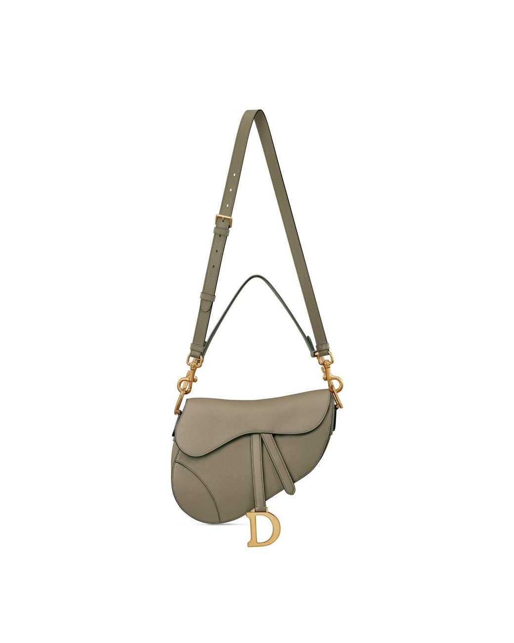 Dior White Saddle Bag With Strap