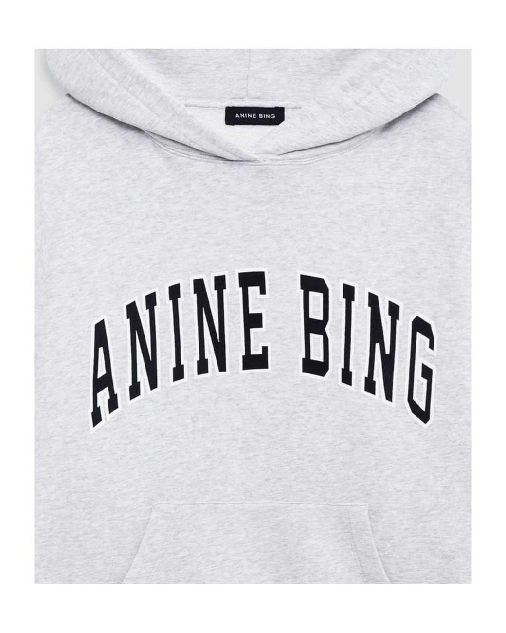 Anine Bing Gray Harvey Logo Hoodie