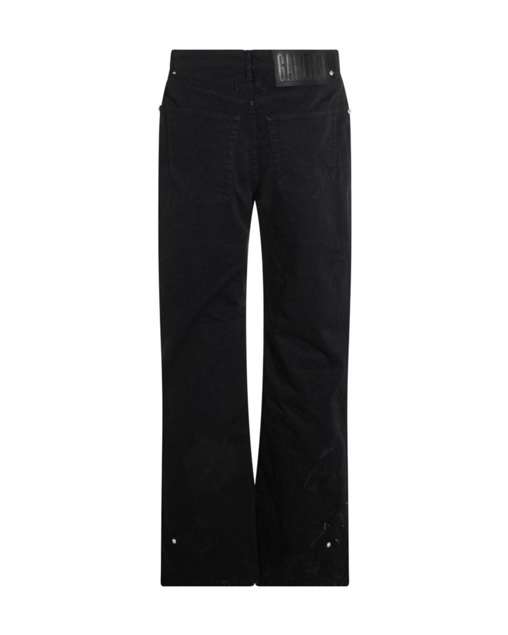 Jean Paul Gaultier Black Logo Patch Jeans