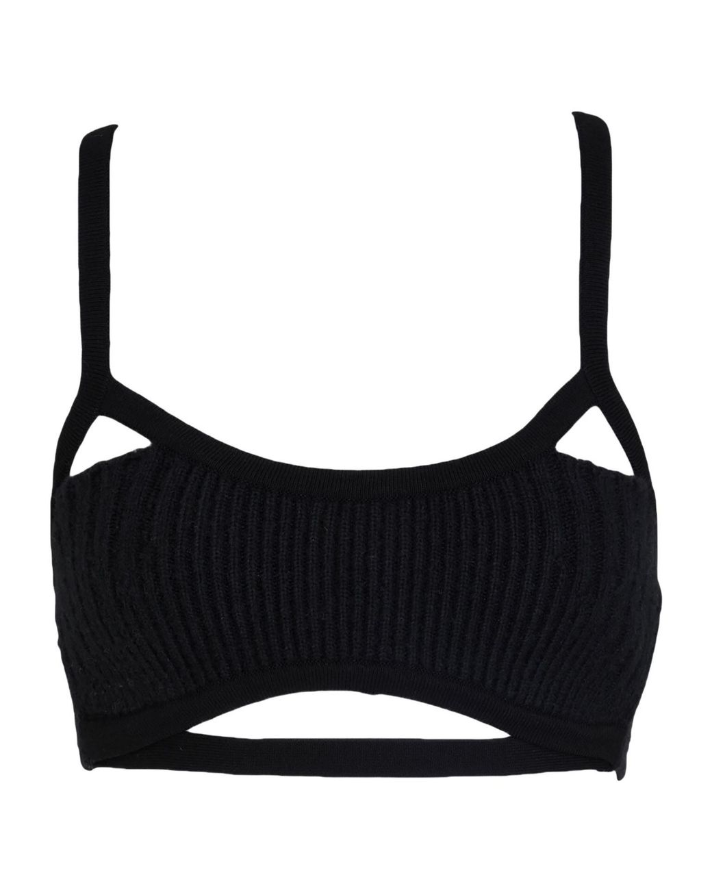Jacquemus Black Solid Color Tops