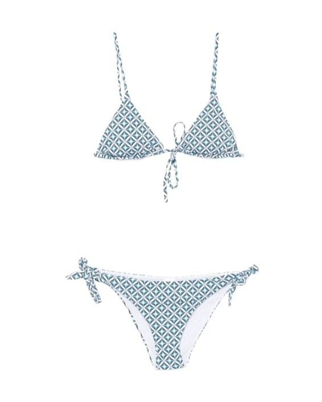 Max Mara White Patterned Bikini Set