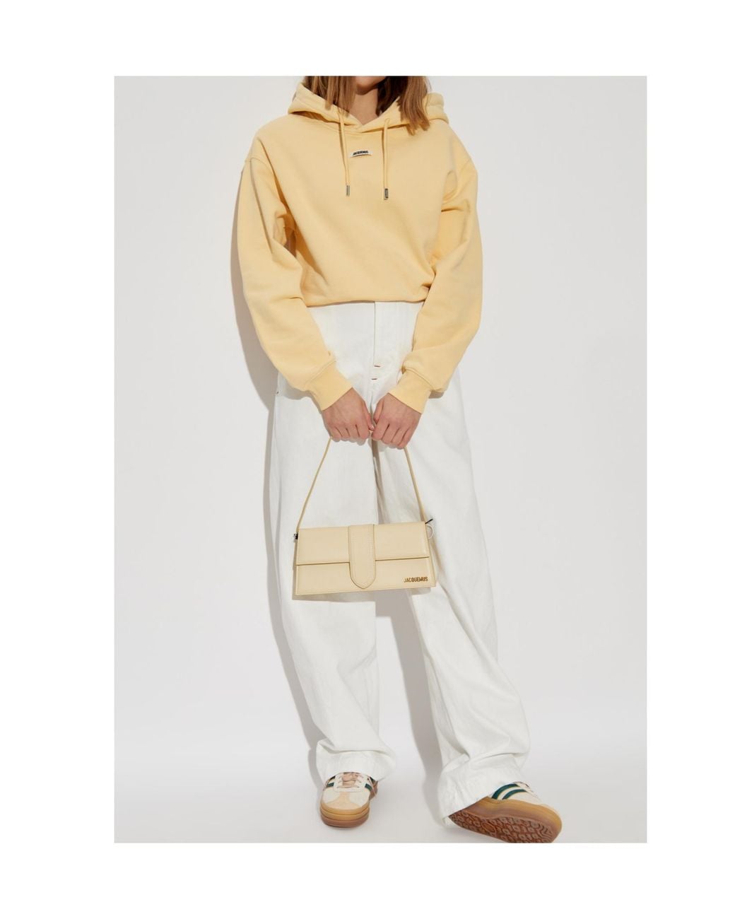 Jacquemus Natural Logo Patch Drawstring Hoodie
