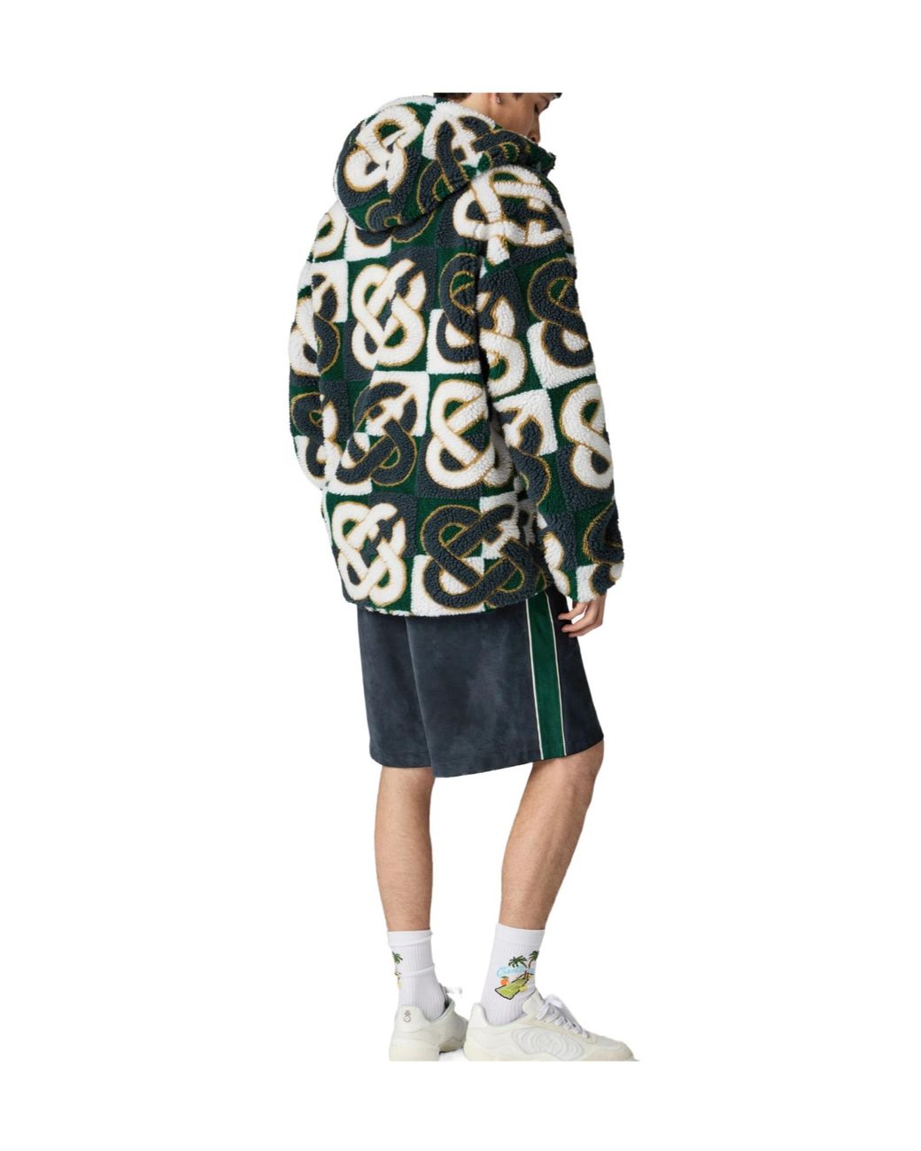 Casablanca Green Check Monogram Fleece Jacket
