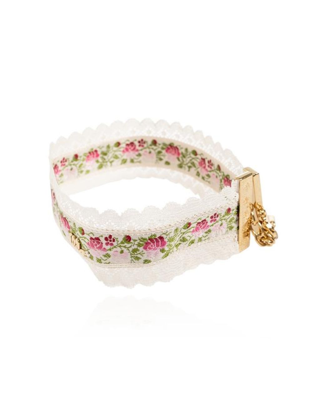 Chloé White Chloé Folk Floral Choker Necklace